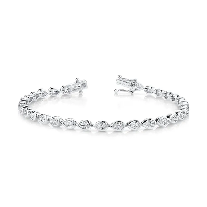 Bezel Set Pear Bracelet
