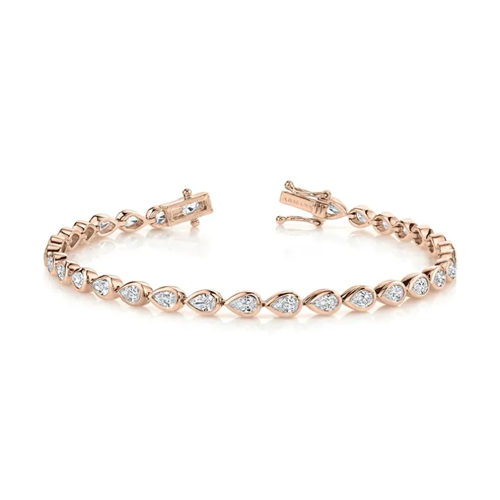 Bezel Set Pear Bracelet