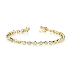 Bezel Set Pear Bracelet