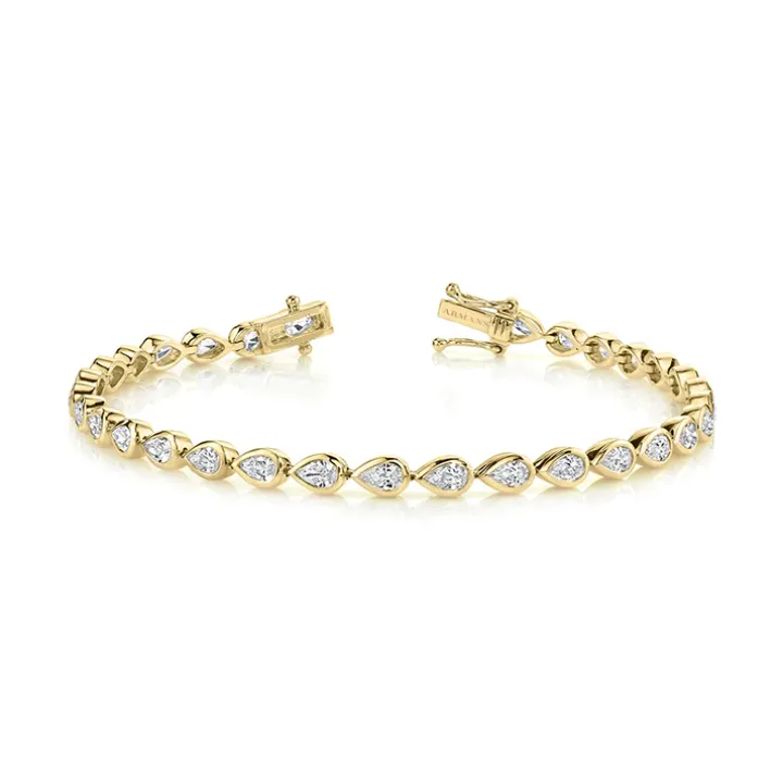 Bezel Set Pear Bracelet