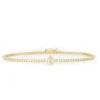 Bezel Set Pear Diamond Tennis Bracelet