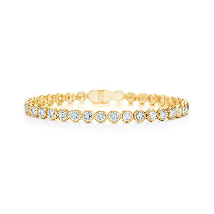Bezel Set Round Diamond Tennis Bracelet