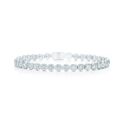 Bezel Set Round Diamond Tennis Bracelet