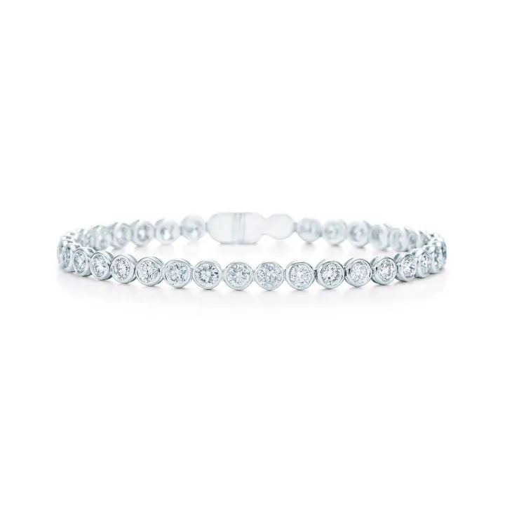 Bezel Set Round Diamond Tennis Bracelet