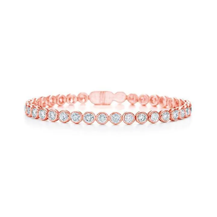 Bezel Set Round Diamond Tennis Bracelet