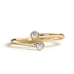 Bezel Set Wrap Ring
