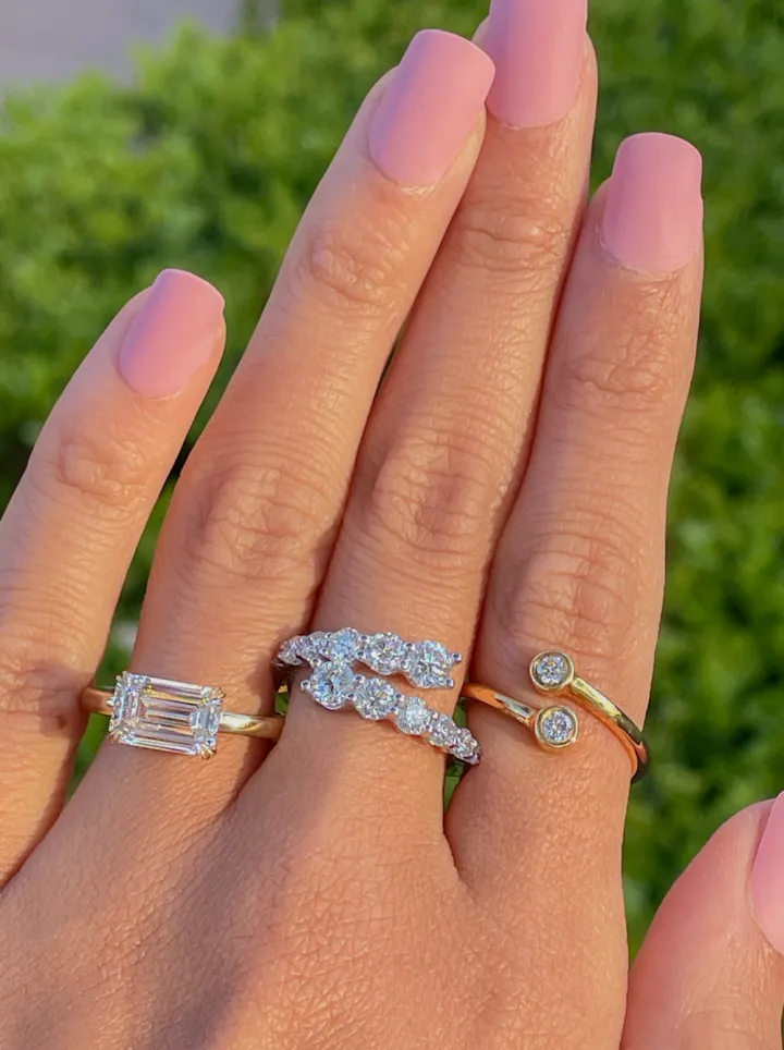 Bezel Set Wrap Ring