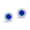 Blue Sapphire Diamond Studs