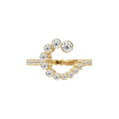 Bubble Diamond Initial Ring