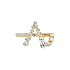 Bubble Lab Grown Diamond Initial Ring