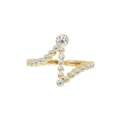 Bubble Lab Grown Diamond Initial Ring