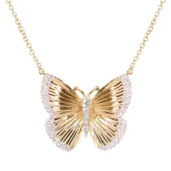 Butterfly Brilliance Fluted Necklace