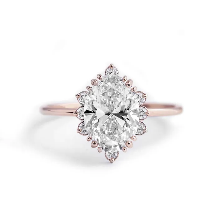 Camellia Oval Engagement Ring