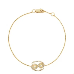 Cancer Diamond Zodiac Bracelet