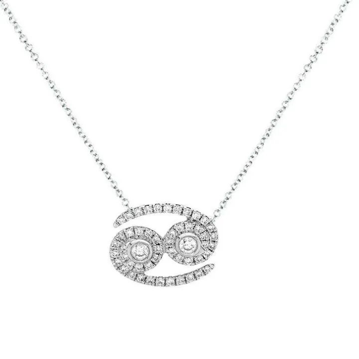 Cancer Diamond Zodiac Necklace