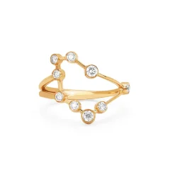 Capricorn Diamond Constellation Ring