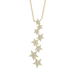 Cascading Diamond Star Necklace