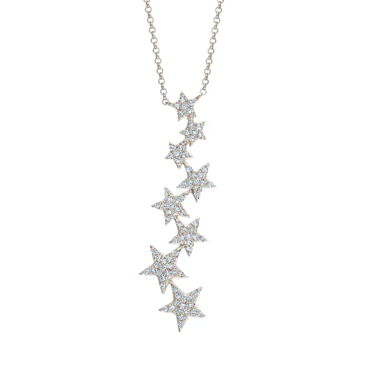 Cascading Diamond Star Necklace