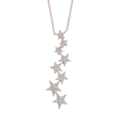 Cascading Diamond Star Necklace