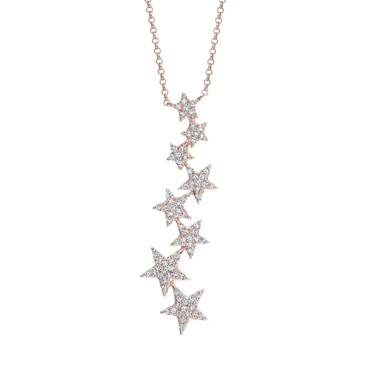 Cascading Diamond Star Necklace