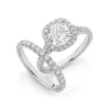 Cathedral Cushion Engagement Ring