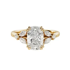 Celestial Cushion Cut Diamond Engagement Ring