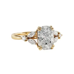 Celestial Cushion Cut Diamond Engagement Ring