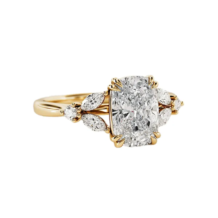 Celestial Cushion Cut Diamond Engagement Ring