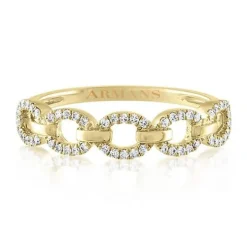 Chain Link Lab Grown Diamond Ring