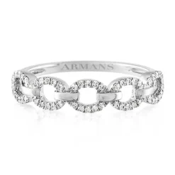 Chain Link Lab Grown Diamond Ring