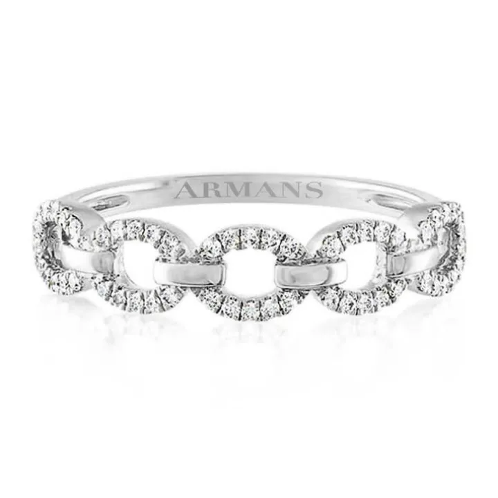 Chain Link Lab Grown Diamond Ring
