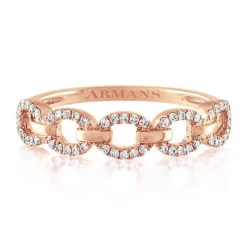 Chain Link Lab Grown Diamond Ring