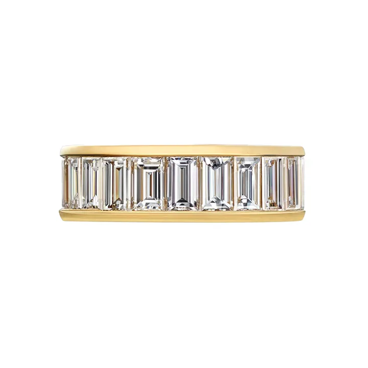 Channel Set Baguette Wedding Band