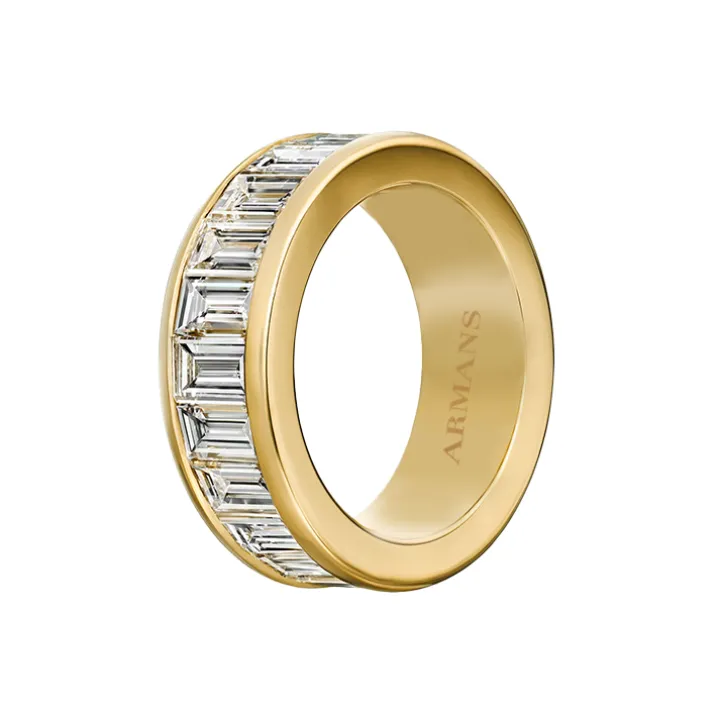 Channel Set Baguette Wedding Band