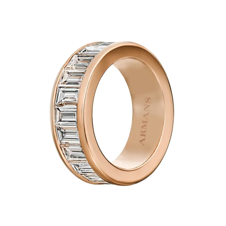 Channel Set Baguette Wedding Band
