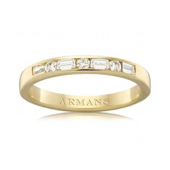 Channel Set Wedding Band