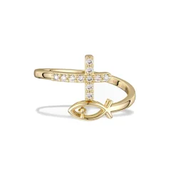 Christian Fish Spiral Ring