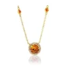 Citrine Diamond Pendant