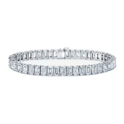 18ct Emerald Lab Grown Diamond Tennis Bracelet