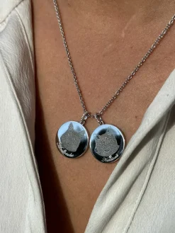 Custom Pet Portrait Disc Necklace