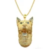 Custom Yellow Gold Dog Necklace