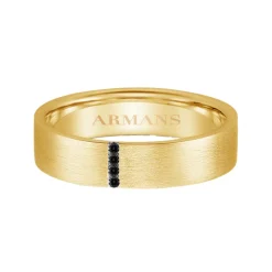 Damon Black Diamond Wedding Band