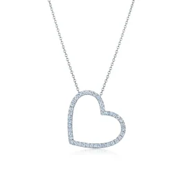 Dangling Diamond Heart Pendant