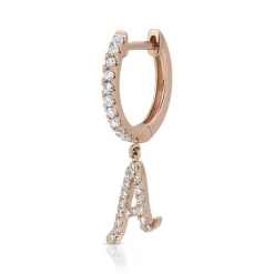 Dangling Diamond Initial Earring