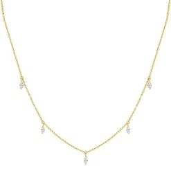 Dangling Marquise Drops Necklace