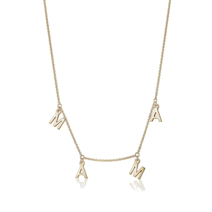 Dangling Multi-Initial Necklace