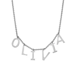 Dangling Solid Gold Name Necklace