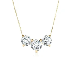 Dazzling Round Trio Necklace