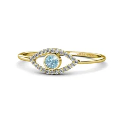 Diamond and Coloured Gemstone Evil Eye Ring