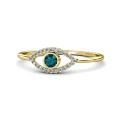 Diamond and Coloured Gemstone Evil Eye Ring